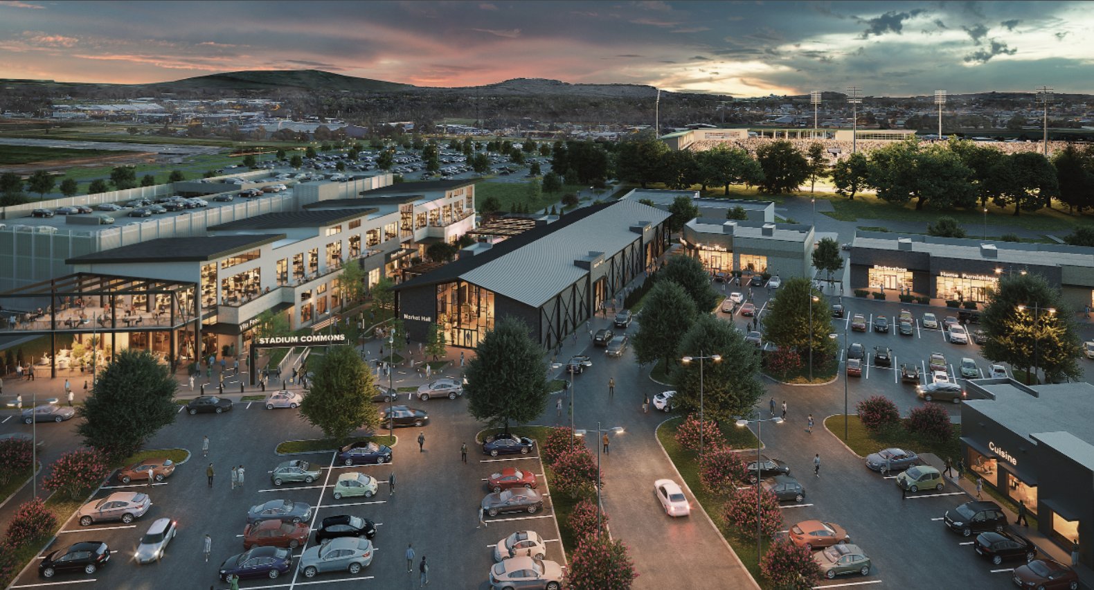 Stadium Commons Development in Huntsville, Alabama